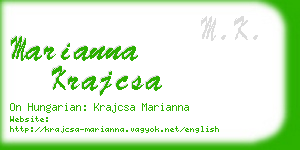 marianna krajcsa business card